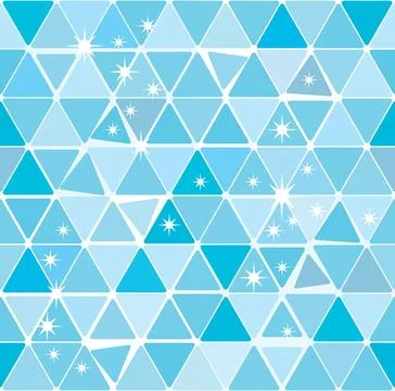 Bright blue winter triangle pattern Bright blue winter triangle decorative... Stock Photos