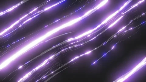 Bright, blurred lines of light and flashes of purple and white in motion. Vídeo Stock 310300031