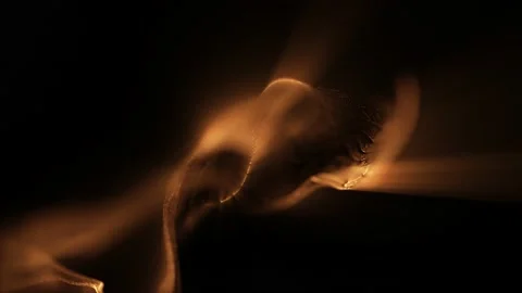 Bright Blurred Orange Particles with light rays slow motion background Stock Footage 165325544