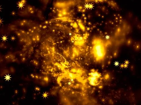 Bright blurred space theme background - abstract digitally generated image Stock Illustration