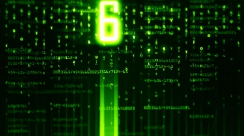 Bright bold digital numbers 4 Stock Footage 20549752