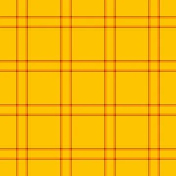 Bright, bold plaid pattern with sunshine yellow and red lines. A versatile te イラスト素材