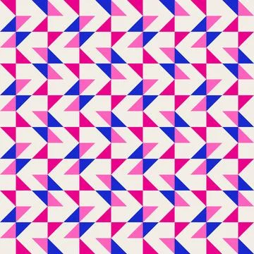 Bright bold vibrant abstract geometric quilt seamless vector pattern, color b Illustrazione stock