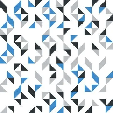 Bright bold vibrant abstract geometric quilt seamless vector pattern, color b 库存插图