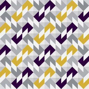 Bright bold vibrant abstract geometric quilt seamless vector pattern, color b Illustrazione stock