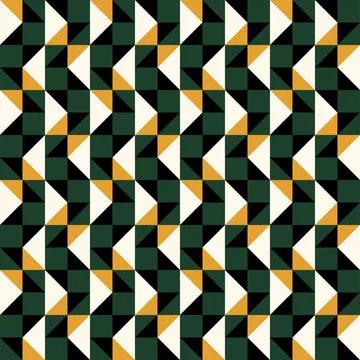 Bright bold vibrant abstract geometric quilt seamless vector pattern, color b Illustrazione stock
