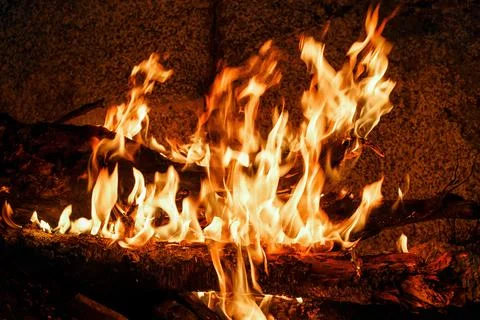 Bright bonfire. Foto stock