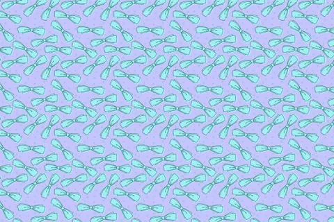 Bright bows pattern. Festive blue bow texture Stock Illustration