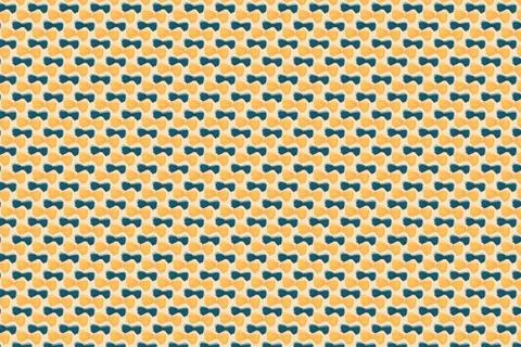 Bright bows pattern. Festive blue yellow texture Stock-Illustration