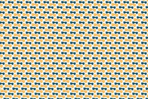 Bright bows pattern. Festive blue yellow texture Illustrazione stock