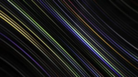 Bright brilliant rays. Motion. Sparkling thin lines on a black background Stock Illustration