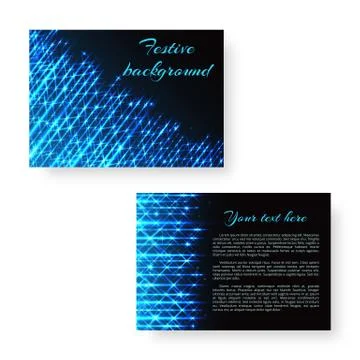 Bright brochure with neon light Stock Illustration
