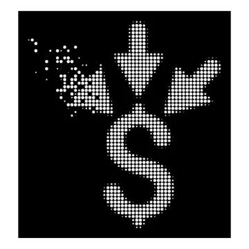 Bright Broken Dot Halftone Aggregate Payment Icon Stock Illustration