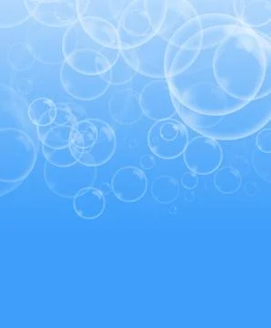 Bright bubble blue abstract background Stock Illustration