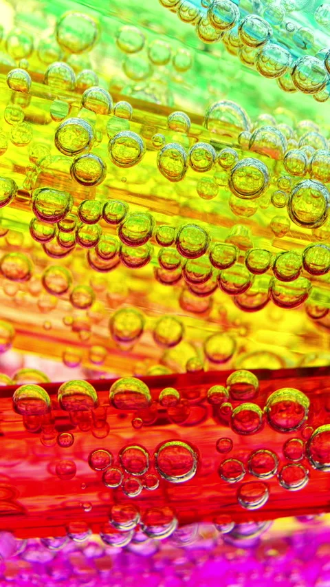 Bright bubble pattern with vivid rainbow hues Stock Footage 345006041