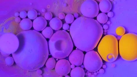 Bright bubbles of paint in water 스톡 동영상 89100497