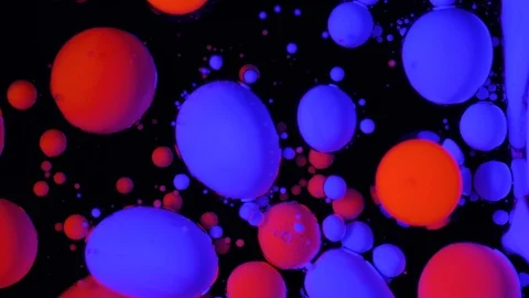 Bright bubbles of paint in water 스톡 동영상 89100530