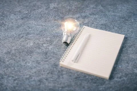 Bright bulb light shows creative idea concept, knowledge for education, bla.. Stock Photos