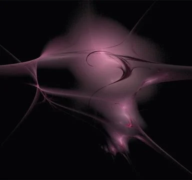 Bright burgundy-pink abstract pattern on black, color digital graphics Illustrazione stock