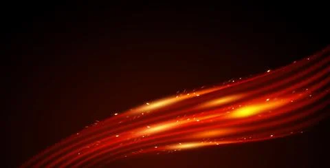 Bright Burning Abstract Vector Realistic Fire Background Stock Illustration