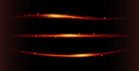 Bright Burning Line Elements to Create Vector Realistic Fire Compositions Stock Illustration