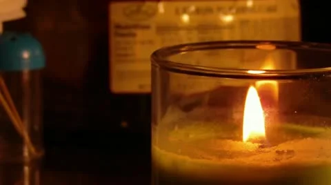 Bright Candle Flame Close Up (HD) Stock Footage 11287281