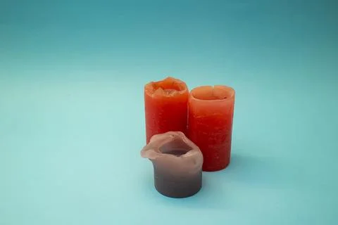 Bright candle stands on the background Stock Photos
