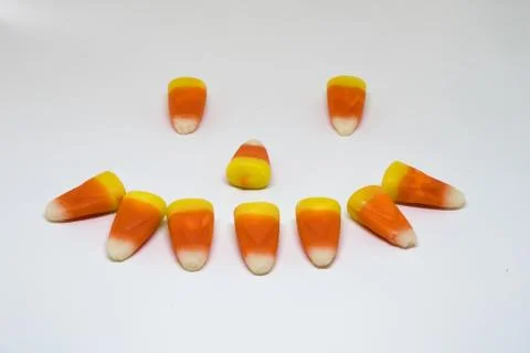 Bright Candy Corn Smiley Face Stock Photos
