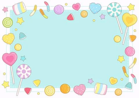 Bright candy party frame 2 Stock Illustration