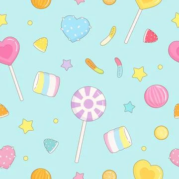 Bright candy party pattern Stock Illustration