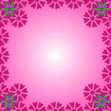 Bright card with abstract flowers vector image Stock Illustration