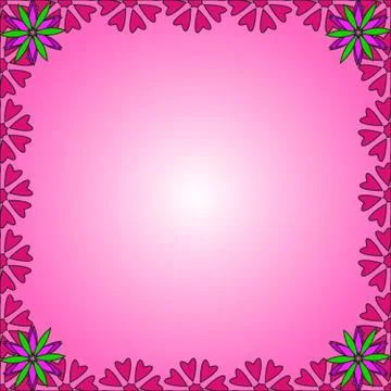 Bright card with abstract flowers vector image Stock Illustration