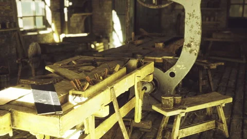 Bright carpentry area featuring tools and inspiring creative energy Stock Footage 335595227