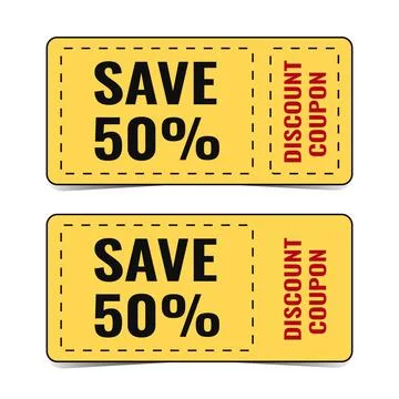 Bright catchy coupons Stock Illustration