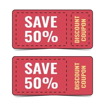 Bright catchy coupons Stock Illustration