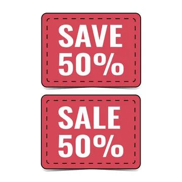 Bright catchy coupons Stock Illustration