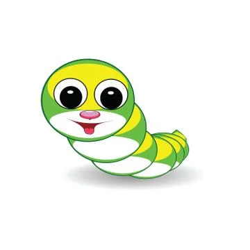 Bright caterpillar worm Stock Illustration