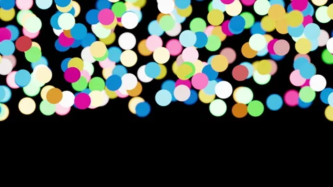 Bright celebration dots create a border over dark empty area 스톡 동영상 341408423