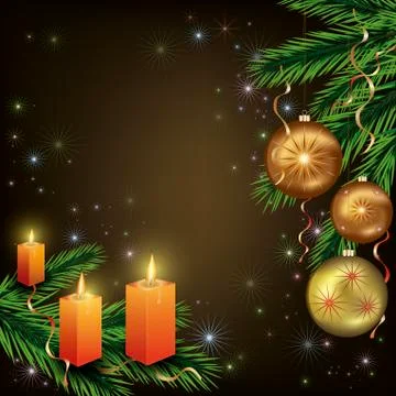 Bright celebratory christmas card Stock Illustration