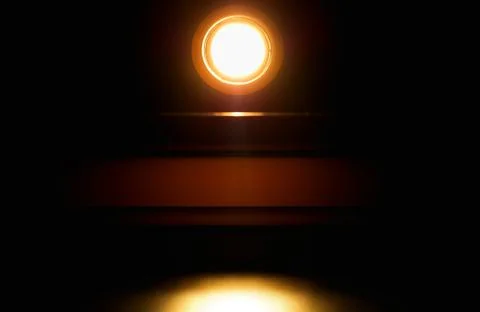 Bright centered led lamp interior background Stock Photos