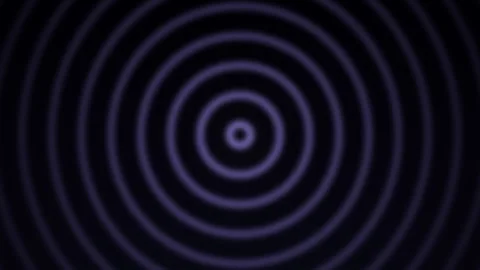A bright central light source expands with radiating purple concentric circles Stock Footage 344241463