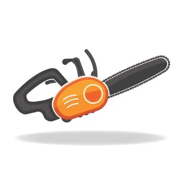 Bright chainsaw vector illustration Stock Illustration