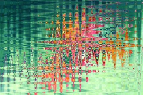 Bright chaotic zigzag brush strokes on a green background Stock Illustration