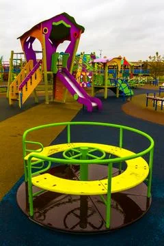 Bright children's playground Stock Photos