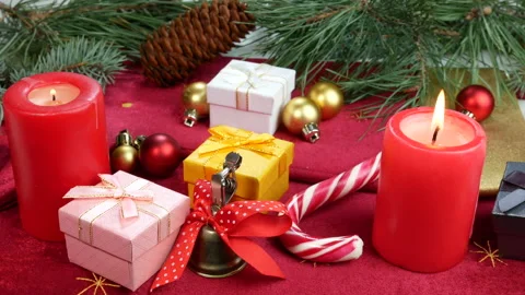 Bright Christmas composition Stock Footage 234225498