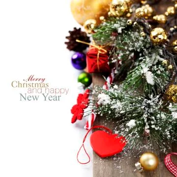Bright christmas composition Stock Photos