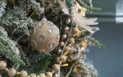 Bright Christmas decorations Stock Photos