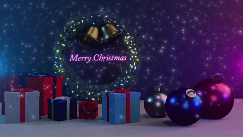 Bright Christmas Scene Stock Footage 323730415