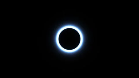 Bright circle on dark background with glowing edge Stock Footage 338005498