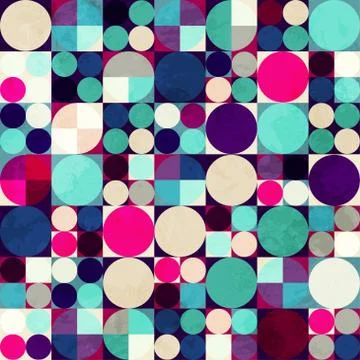 Bright circle seamless pattern Stock Illustration